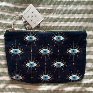 Black Eye Embroidered Clutch by